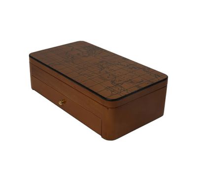 Authentic Models World Map Jewellery Box Brown L