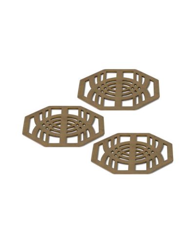 Authentic Models Art Deco Coasters Brass 3-set