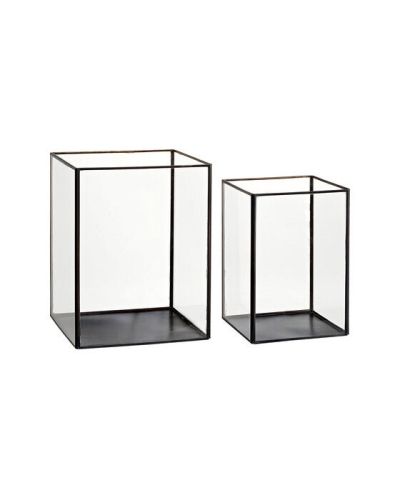 Artwood Lausanne Lantern Black Set Of 2