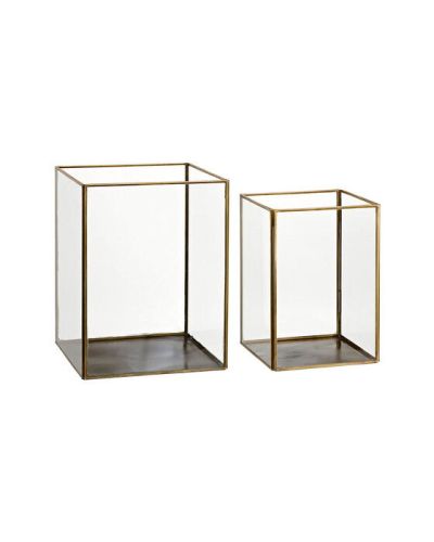 Artwood Lausanne Lantern Antique Brass Set Of 2