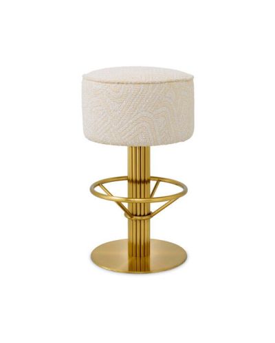 Eichholtz Carleton baarituoli cream/messinki