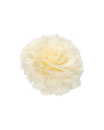 Newport Feather flower clips ivory