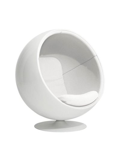 Studio Eero Aarnio Pallotuoli ea-kangas 01 valkoinen