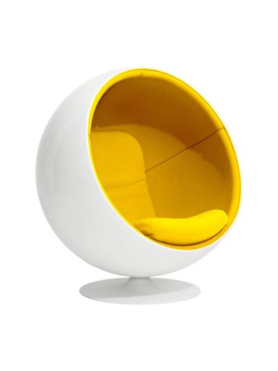 Studio Eero Aarnio Pallotuoli ea-kangas 02 keltainen