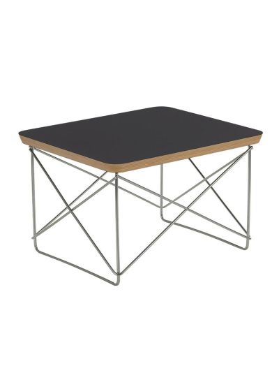 Vitra Eames occasional table ltr -sivupöytä musta laminaatti / ruostumaton teräs