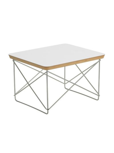 Vitra Eames occasional table ltr -sivupöytä valkoinen laminaatti / ruostumaton teräs