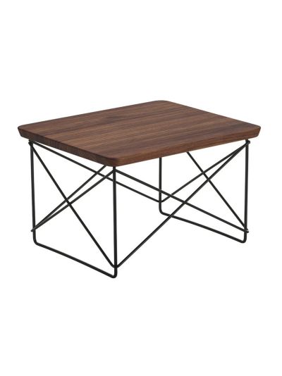 Vitra Eames occasional table ltr -sivupöytä tumma pähkinä / musta