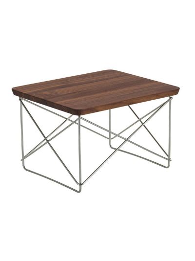 Vitra Eames occasional table ltr -sivupöytä tumma pähkinä / ruostumaton teräs