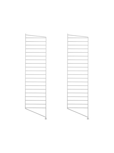 String system -lattiasivupaneelit 2 kpl harmaa 115 x 30 cm