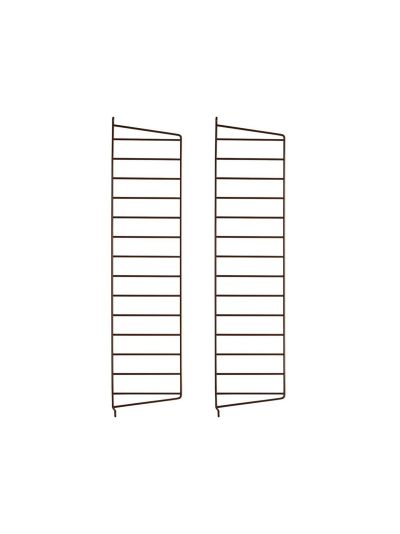 String system -seinäsivupaneelit ruskea 75 x 20 cm