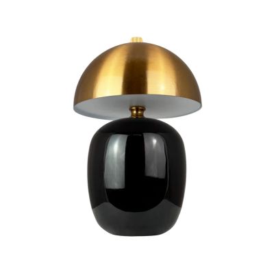 Dyberg Larsen - Manhatten LED-pöytälamppu, musta/messinki