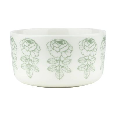 Marimekko Oiva Vihkiruusu kulho White, salvia, 0,5 l