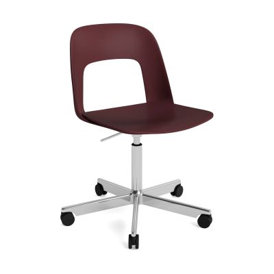 HAY Layout Chair 141 tuoli Bordeaux kiillotettu alumiini