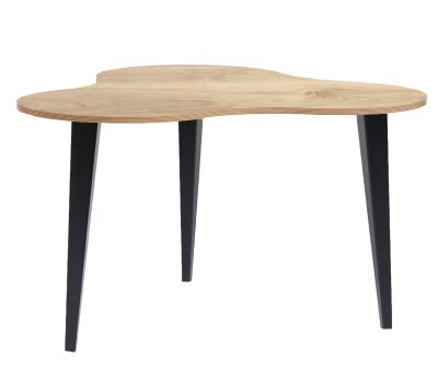 Hiipakka Luna sohvapöytä 85 cm hunajatammi/musta, asiakaspalautus