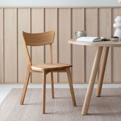 Veke 2kpl Koto tuoli öljytty tammi, puuistuimella, asiakaspalautus