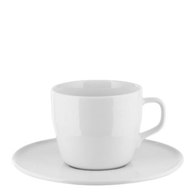 Alessi - Itsumo Kahvikuppi ja aluslautanen 21 cl Valkoinen