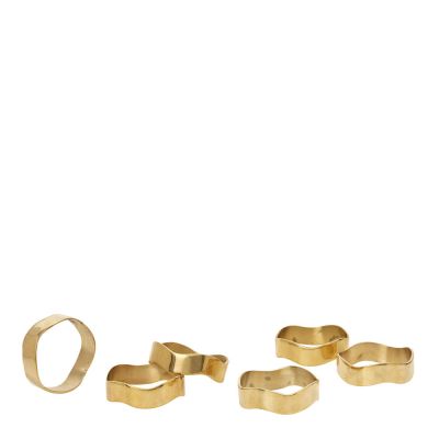 Broste Copenhagen - Zina Lautasliinarengas 4,5x10,5 cm 6 kpl Messinki