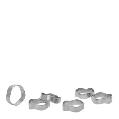 Broste Copenhagen - Zina Lautasliinarengas 4,5x10,5 cm 6 kpl Hopea