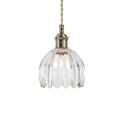 Markslöjd - Gota-riippuvalaisin, vanha messinki/kirkas, lasi, Ø 13 cm, pistoke