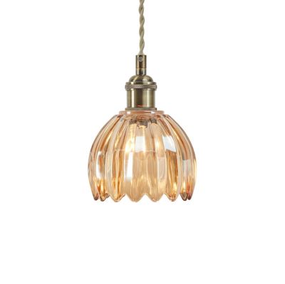 Markslöjd - Gota-riippuvalaisin, vanha messinki/keltainen, lasi, Ø 13 cm, pistoke -