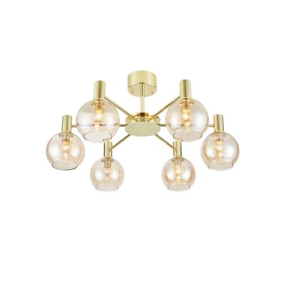 Markslöjd - Ambra kattovalaisin, messinki/amber, lasi, Ø 75 cm