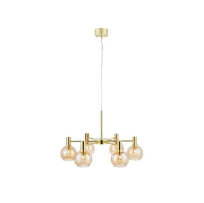 Markslöjd - Ambra-riippuvalaisin, messinki/amber, lasi, Ø 75 cm