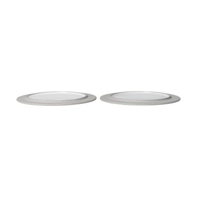 Ferm Living Sonae lautanen 2-pack Harmaa-valkoinen, Ø22 cm