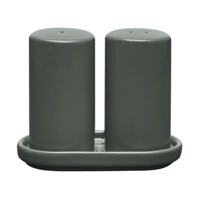 blomus Pilar suola- ja pippurisetti 2 osaa Agave Green, Ø4,5×11,5 cm