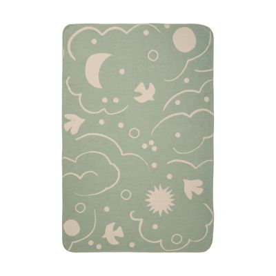 Ferm Living Skye viltti Tea green-parchment, 80x120 cm