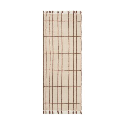 Ferm Living Sen matto Parchment-chestnut, 80x200 cm