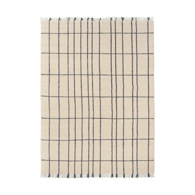 Ferm Living Sen matto Parchment-indigo, 140×200 cm