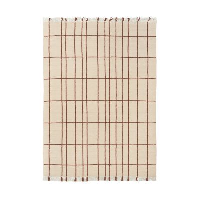 Ferm Living Sen matto Parchment-chestnut, 140x200 cm