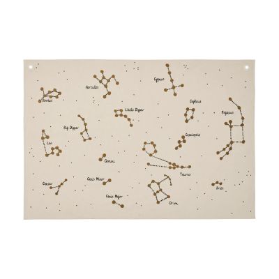 Ferm Living Constellation tekstiilikartta Värjäämätön, 70x100 cm