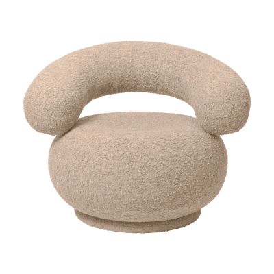 Ferm Living Orbo lounge-tuoli Raw bouclé - Natural