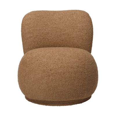 Ferm Living Rico lounge-tuoli raw bouclé piccolo nojatuoli Tan
