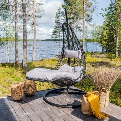 Veke Lepo riipputuoli ja teline musta, harmaa pehmuste, asiakaspalautus