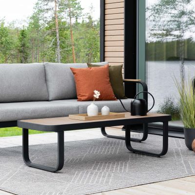 Veke Lumme sohvapöytä 140x50 cm musta/ruskea