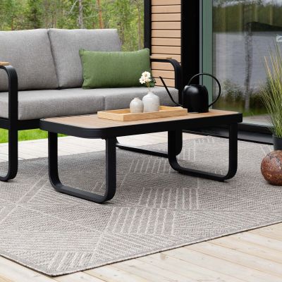 Veke Lumme sohvapöytä 107x50 cm musta/ruskea