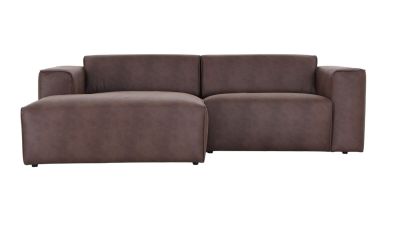 Veke Hali divaanisohva vasen nahkaverhoiltu ruskea Kentucky 10