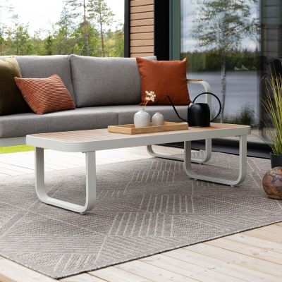 Veke Lumme sohvapöytä 140x50 cm greige/ruskea