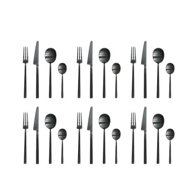 101 COPENHAGEN - Kogei-aterinsetti, musta, 24-osainen setti