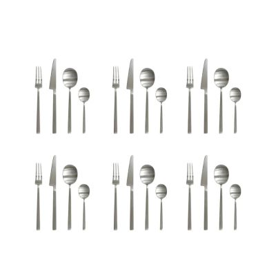 101 COPENHAGEN - Kogei-aterinsetti, teräs, 24-osainen setti –
