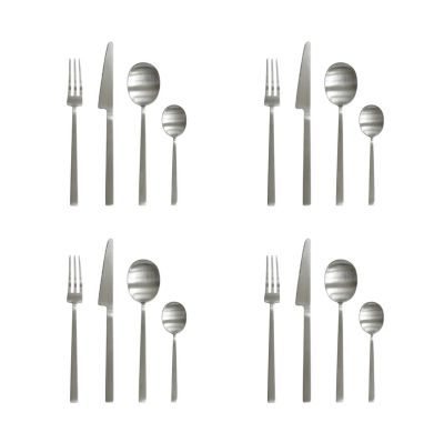 101 COPENHAGEN - Kogei-aterinsetti, teräs, 16-osainen setti