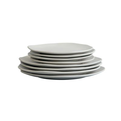 101 COPENHAGEN - Native lautaset, 8 kpl, kivi, valkoinen