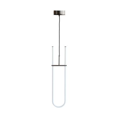 101 COPENHAGEN - Curve LED-riippuvalaisin, valkoinen/pronssi, 70 cm