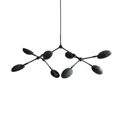 101 COPENHAGEN - Drop-kattokruunu, tummanharmaa, 85 cm, 8-lamppuinen