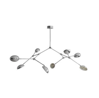 101 COPENHAGEN - Drop-kattokruunu, kromi, 85 cm, 8-lamppuinen