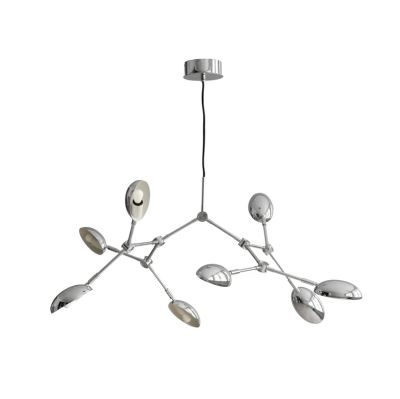 101 COPENHAGEN - Drop-kattokruunu, kromi, 55 cm, 8-lamppuinen