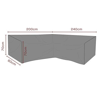 Brafab, Huonekalusuoja kulmasohva 240/200x70x80 cm Premium
