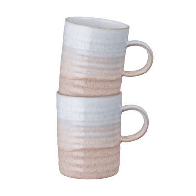 Denby Kiln Coral uurrettu muki Koralli beige, 2 kpl